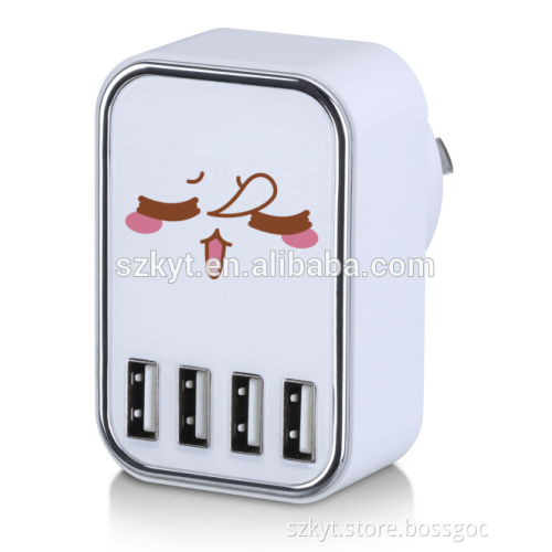 Mobile accessories 4 USB port wall charger, EU wall charger